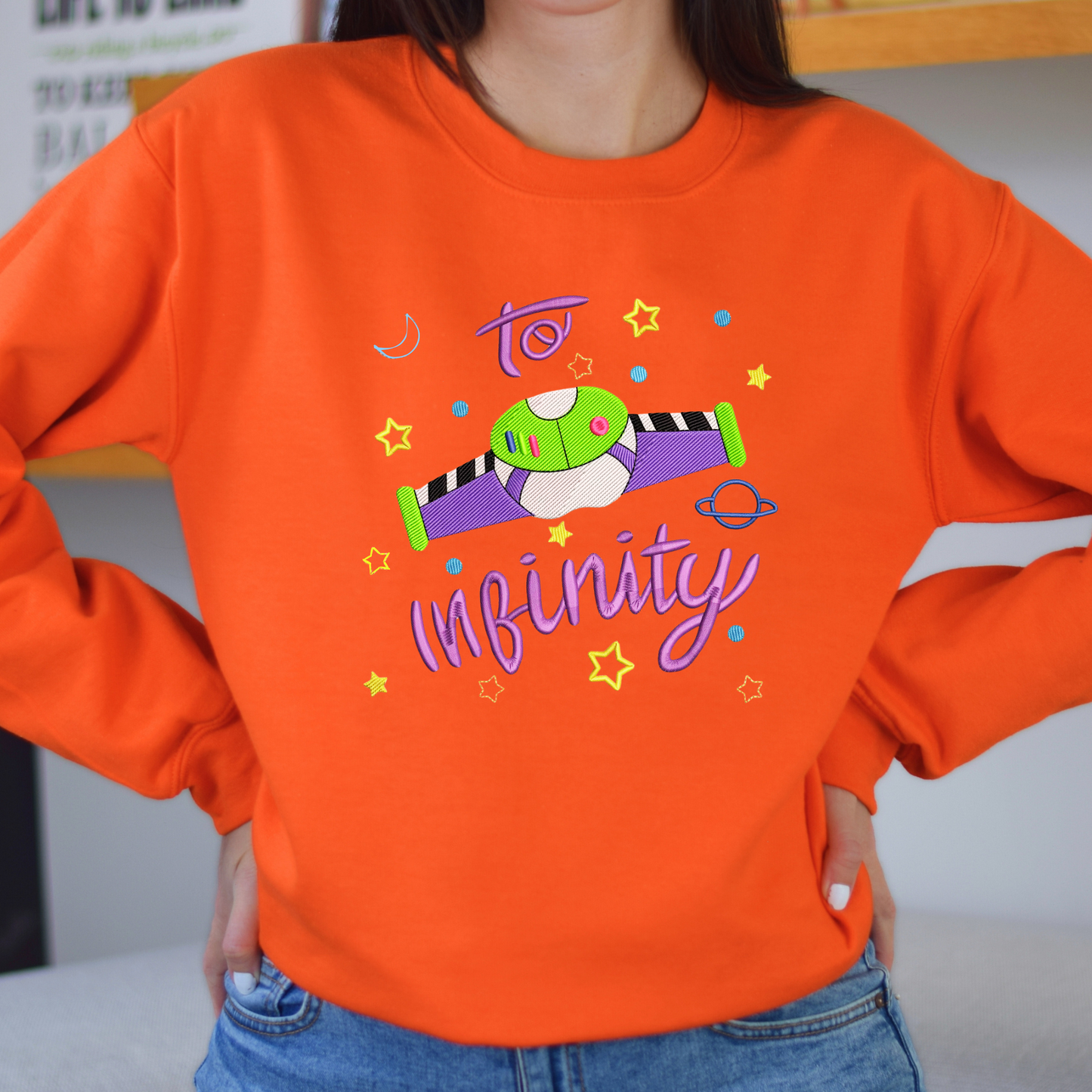 Embroidered To Infinity Buzz Lightyear Inspired Sweatshirt
