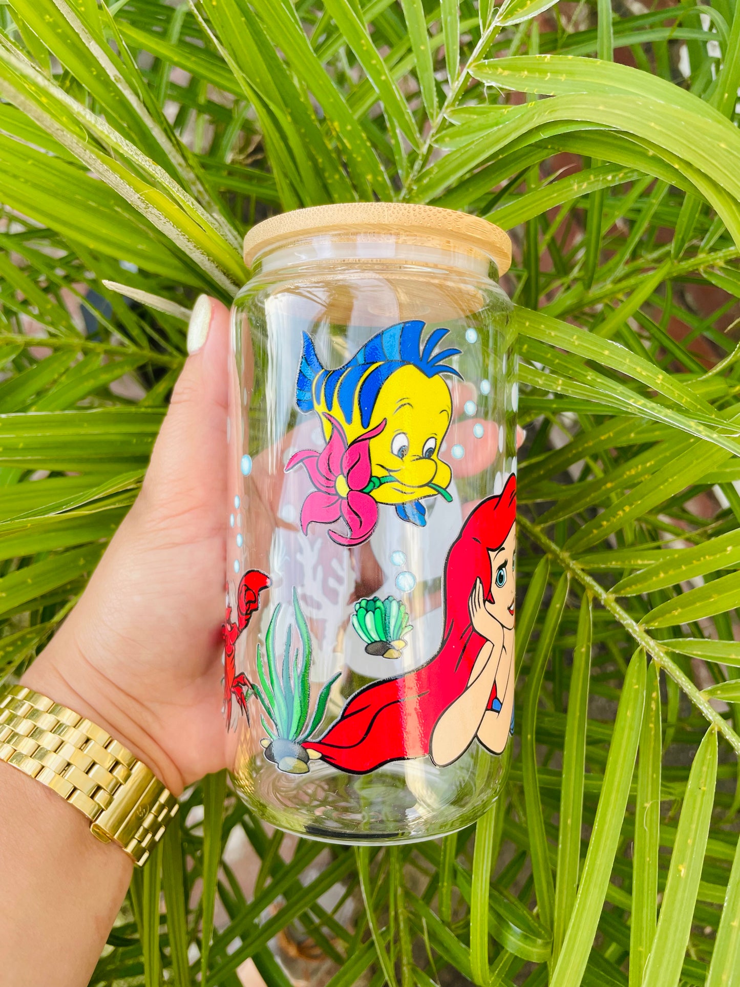 Ariel Mermaid Glass Cup