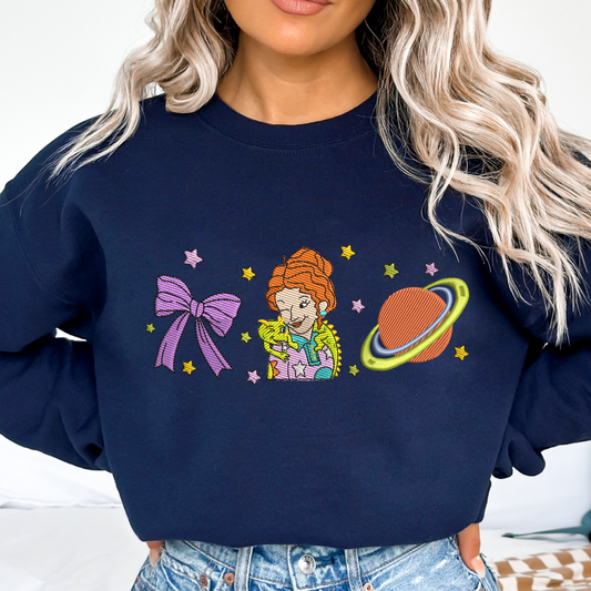 Embroidered Magic School Bus Ms. Frizzle Universe Sweatshirt