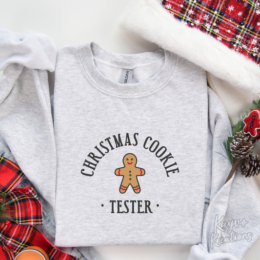 Embroidered Christmas Cookie Tester Sweatshirt