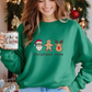 Embroidered Christmas Crew Sweatshirt