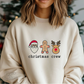 Embroidered Christmas Crew Sweatshirt