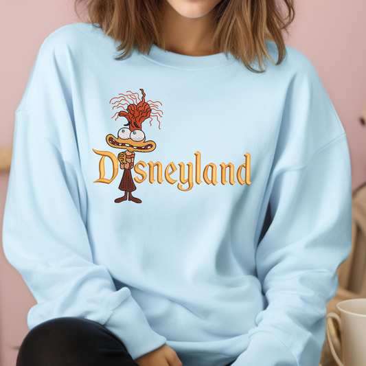 Embroidered Anxious Disneyland Sweatshirt