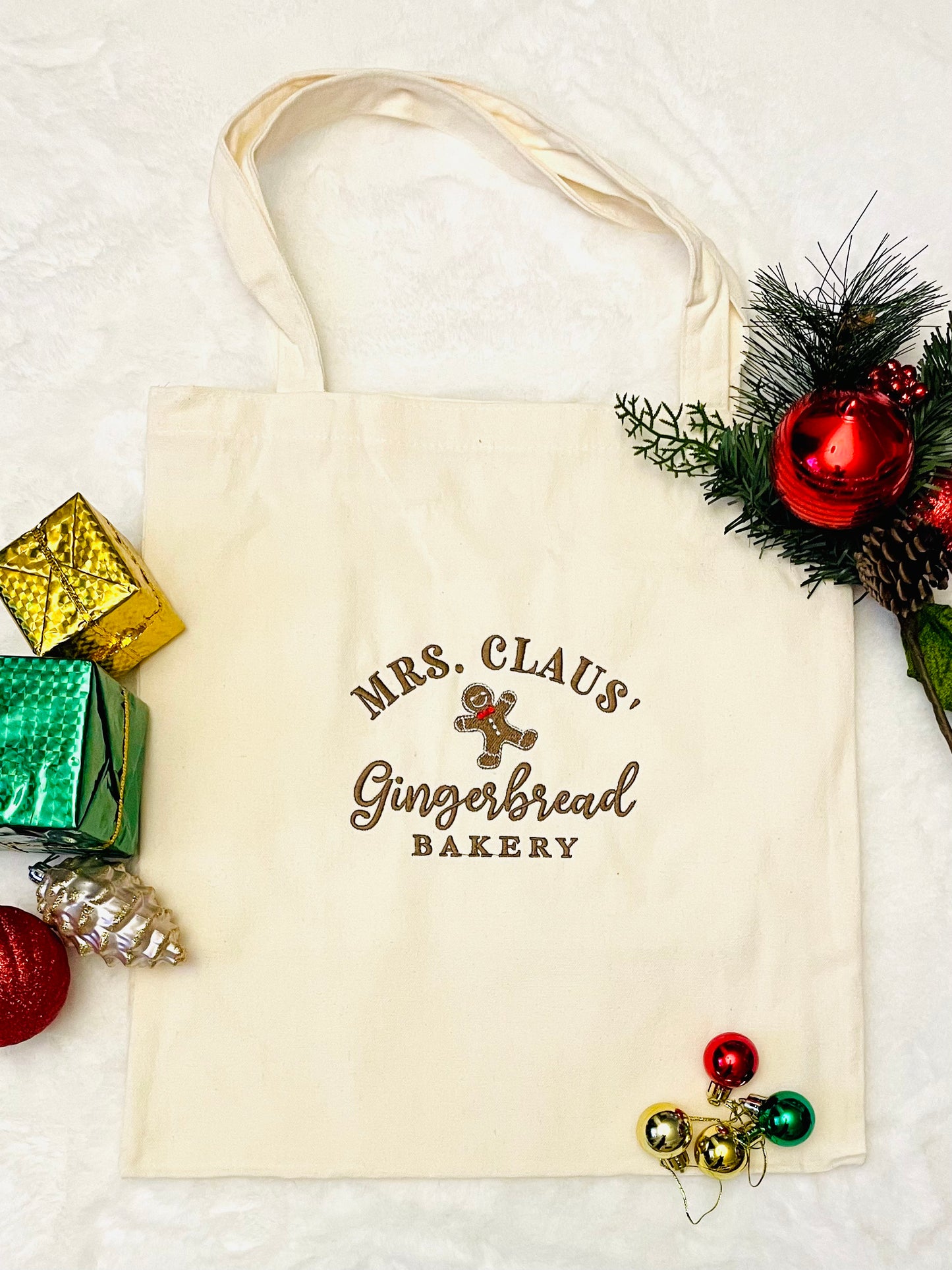 Mrs. Claus’ Gingerbread Bakery Tote Bag