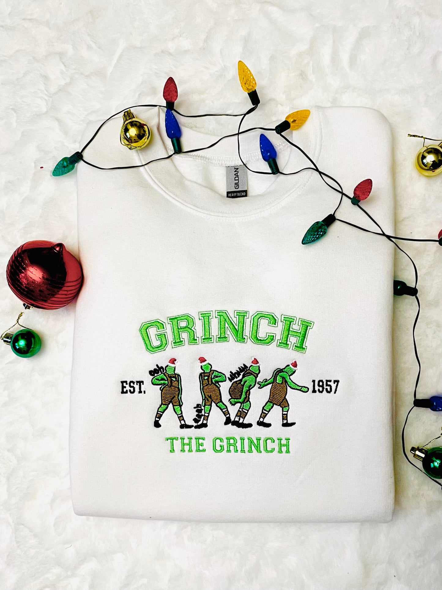 I’m Not Going Grinch Embroidered Sweatshirt