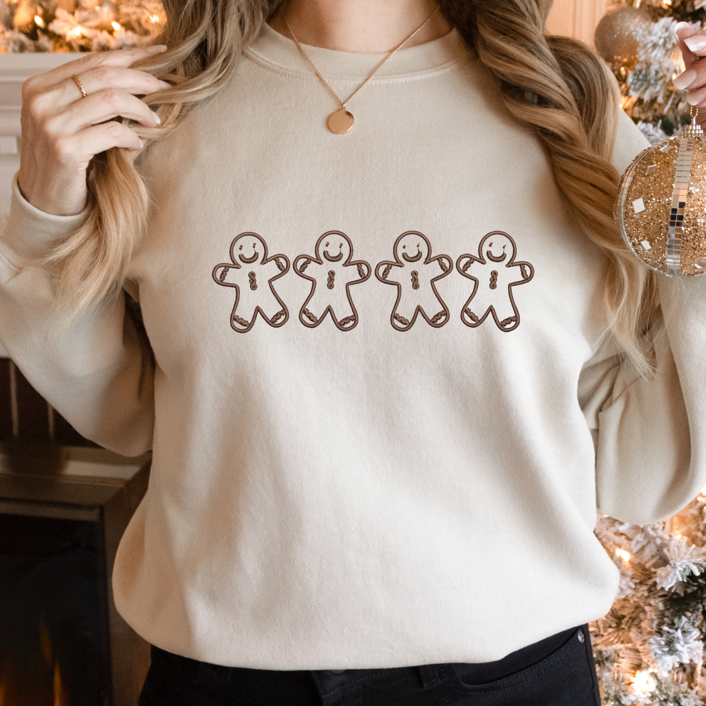 Embroidered Gingerbread Crew