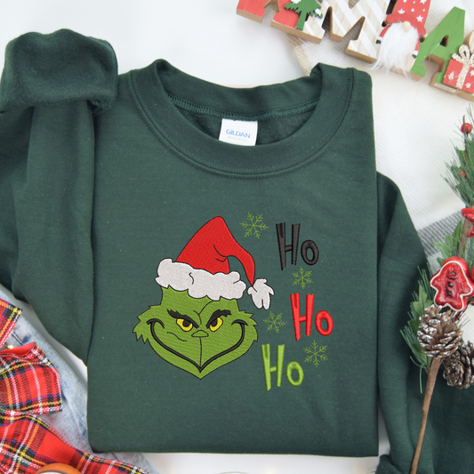 Grinch HO HO HO Christmas Sweatshirt