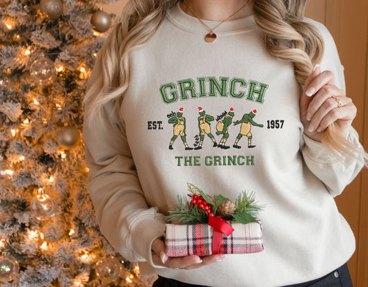 I’m Not Going Grinch Embroidered Sweatshirt