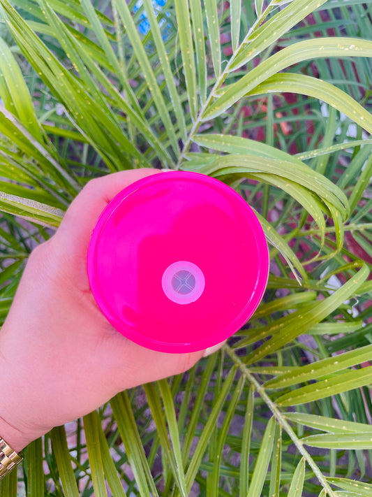 Hot Pink Plastic Lid