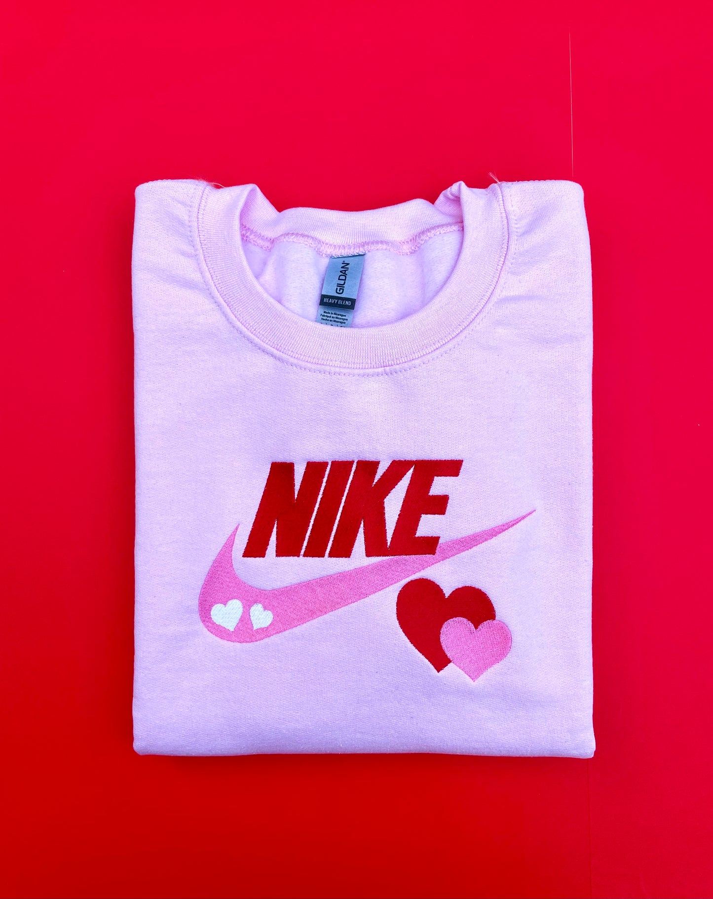 Swoosh Hearts Embroidered Sweatshirt