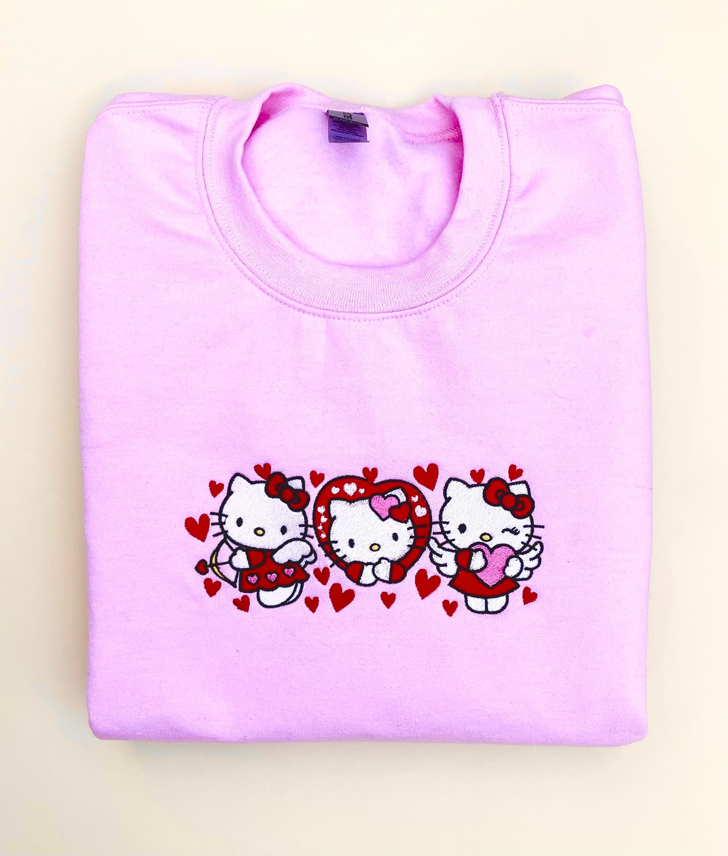 Cupid Kitty Embroidered Sweatshirt