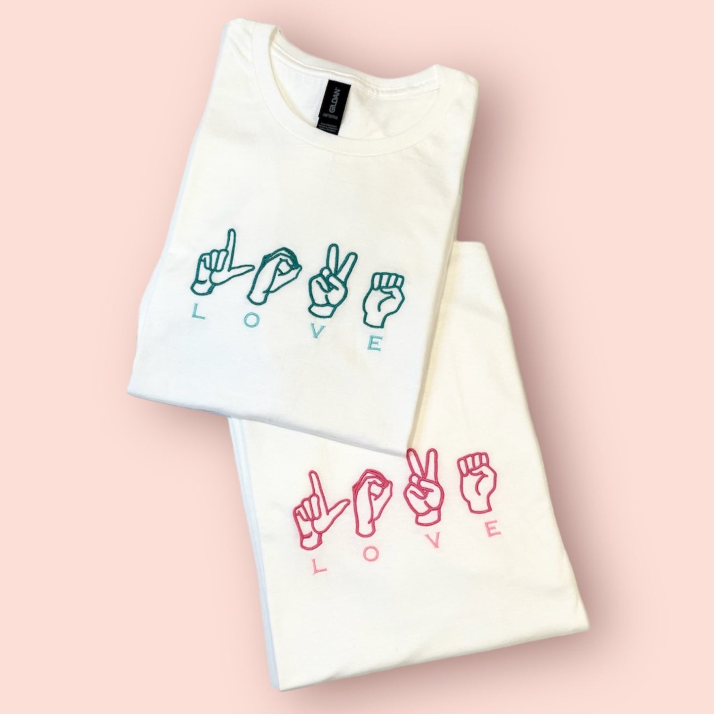 LOVE ASL Embroidered TShirt