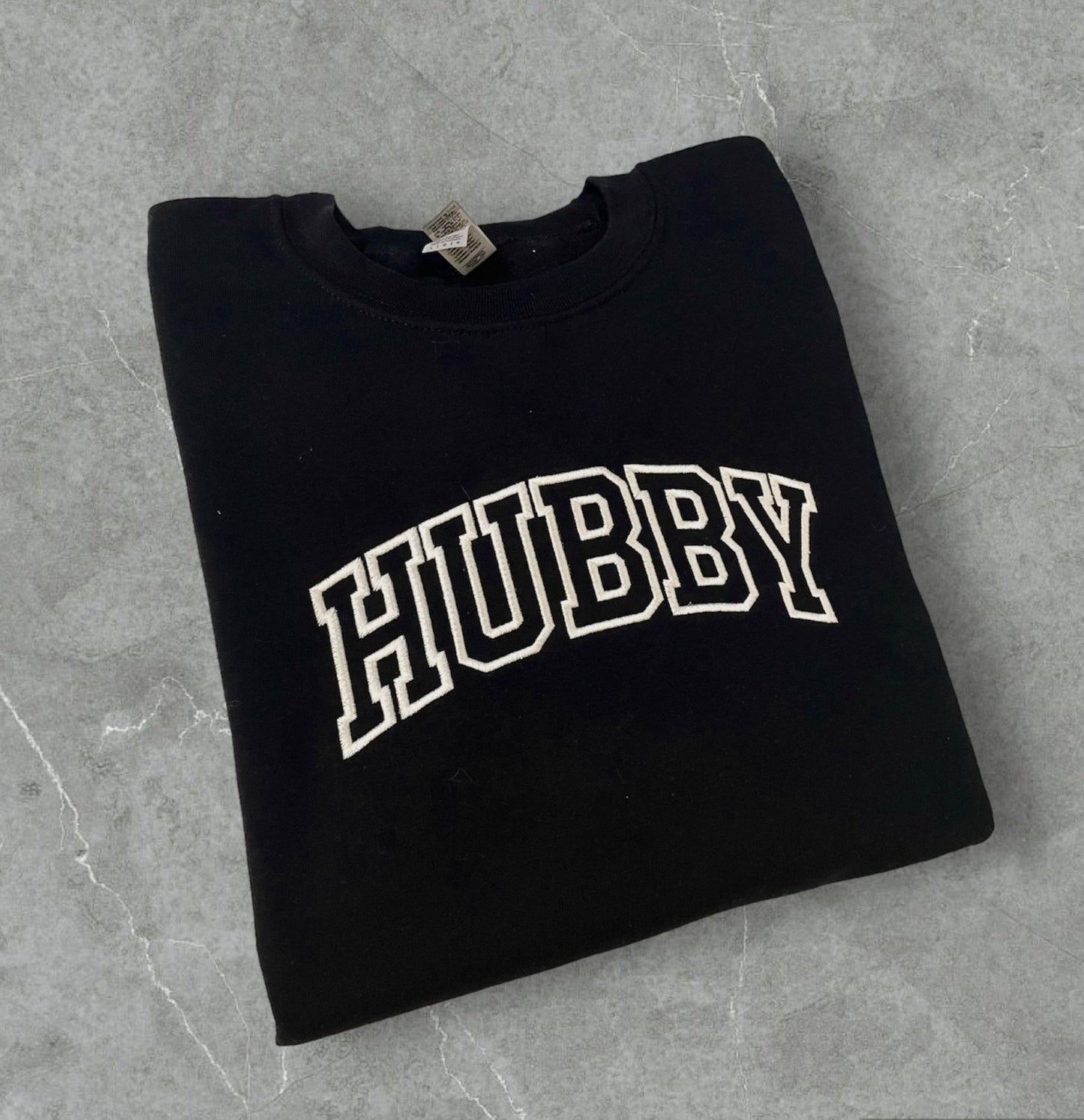 Hubby Varsity Embroidered Crewneck