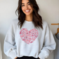 Embroidered Heart with Bow Variety Sweatshirt